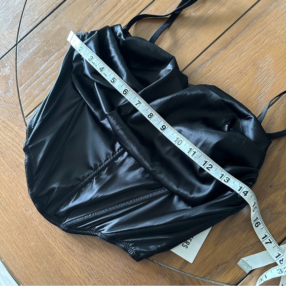 NWT Urban Outfitters Black Corset Crop Top Medium - Picture 10 of 11